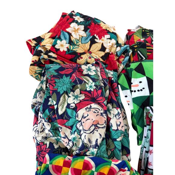 Lularoe TC2 Christmas leggings bundle Santa Christmas colorful 7 comfort - Picture 3 of 6
